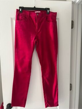 Women’s Loft Bright Pink Velvet Jeans